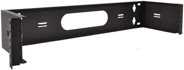 Main image of 19" Two Space 2U Steel Wall Mount Hinged Swing Out Patch Panel Bracket 6" Depth