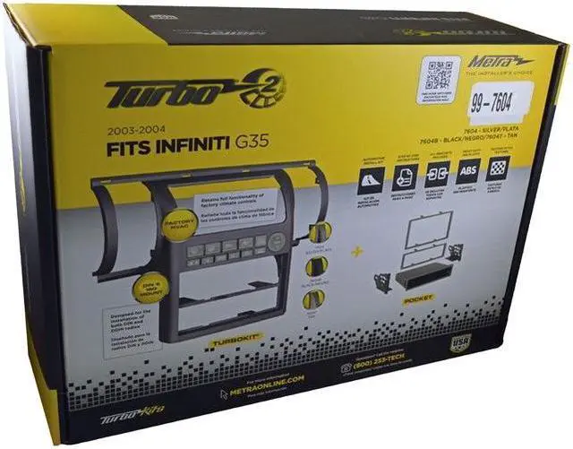Alt view image 6 of 10 - METRA 99-7604 SINGLE / DOUBLE DIN INSTALLATION KIT FOR 2003 - 2004 INFINITI G35
