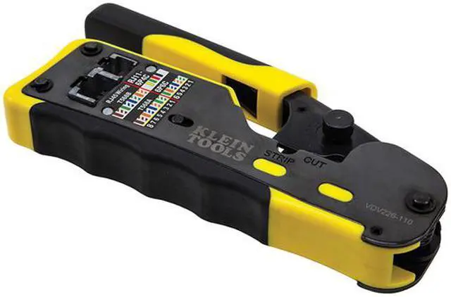 Alt view image 2 of 20 - KLEIN TOOLS VDV226-110 6 3/32 in Ratchet Crimper CAT3, CAT6/6A