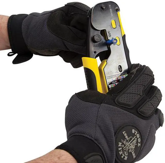 Alt view image 3 of 20 - KLEIN TOOLS VDV226-110 6 3/32 in Ratchet Crimper CAT3, CAT6/6A