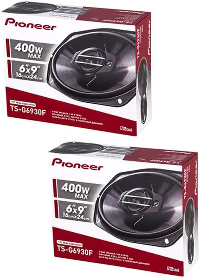 Alt view image 2 of 5 - Pioneer (2 Pairs) TS-G6930F 6" x 9" 3-Way Coaxial Car Speakers 400 Watts 4 ohm