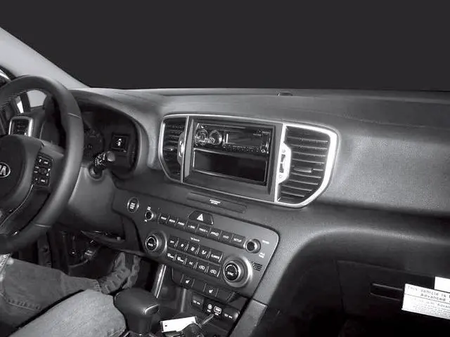 Alt view image 3 of 5 - Metra 99-7378B 1-2 DIN Dash Kit for select Kia Sportage LX 2017-up (with base radio)