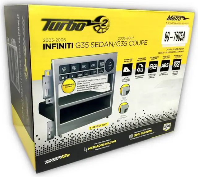 Alt view image 3 of 5 - Metra 99-7605A Single DIN Dash Kit for 2005-2007 Infiniti G35 (w/o NAV)