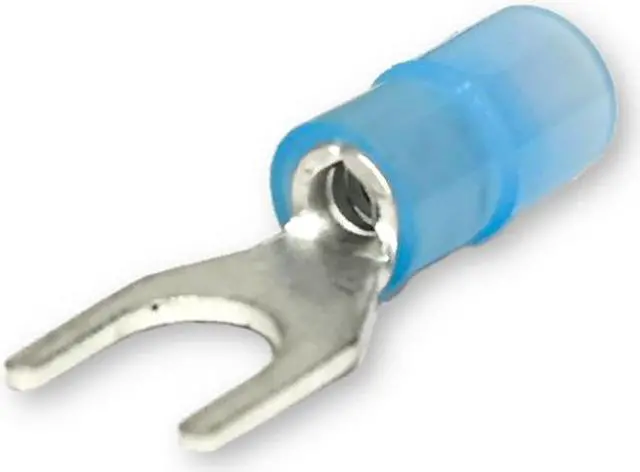 Alt view image 2 of 3 - Install Bay BNST10  Blue Nylon Spade Terminals 16-14 Gauge #10 Stud - 100-Pack