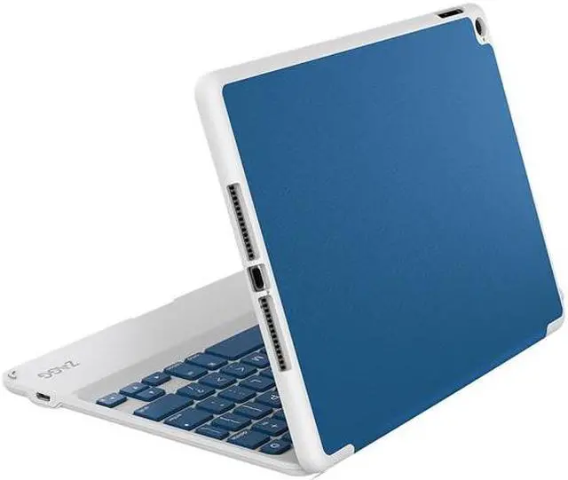 Alt view image 2 of 3 - ZAGG Blue Folio for iPad Air 2 Non-Backlit Keyboard Case Model ID6ZFN-BL0