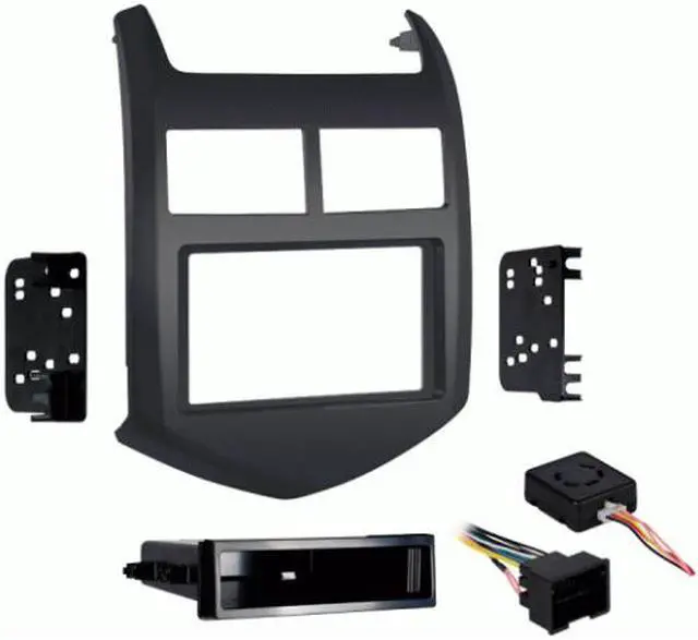 Alt view image 2 of 7 - Metra 99-3012G-LC Single/Double DIN Stereo Dash Kit for 2012-up Chevrolet Sonic