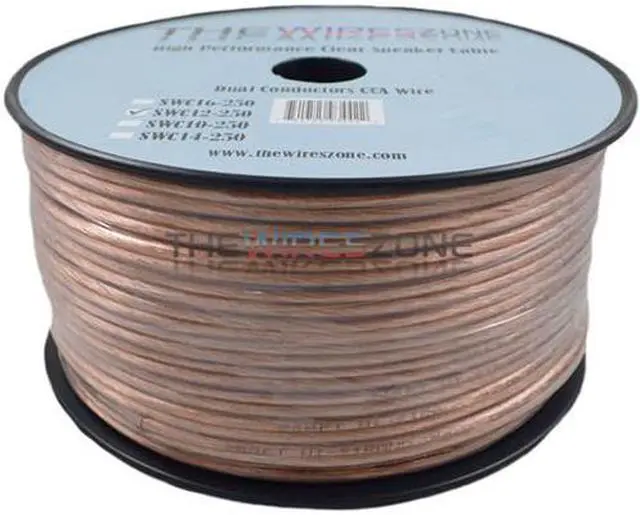 Alt view image 3 of 7 - Car Home Audio Speaker Wire Transparent Clear Cable 12AWG 250ft 12/2 Gauge