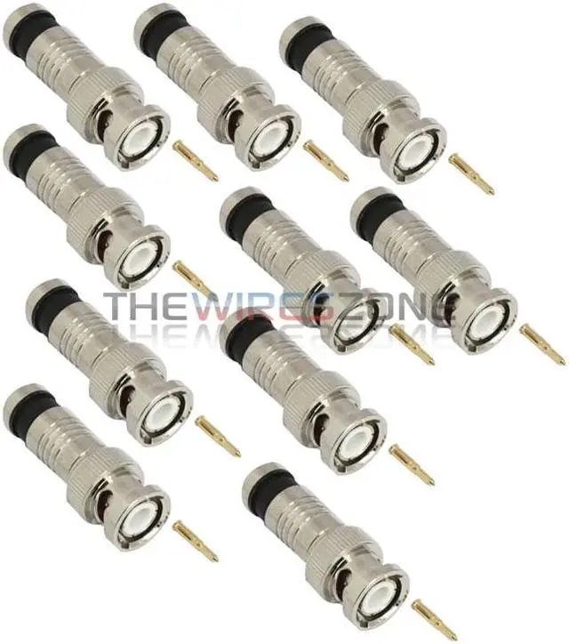 Alt view image 3 of 5 - Premium Adapter BNC Compression Connector for CCTV Camera RG6 Coax Cables 10/pk
