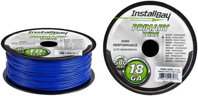 Alt view image 2 of 8 - Install Bay Pwbl18500 18-Gauge Primary Wire, 500Ft ,Blue