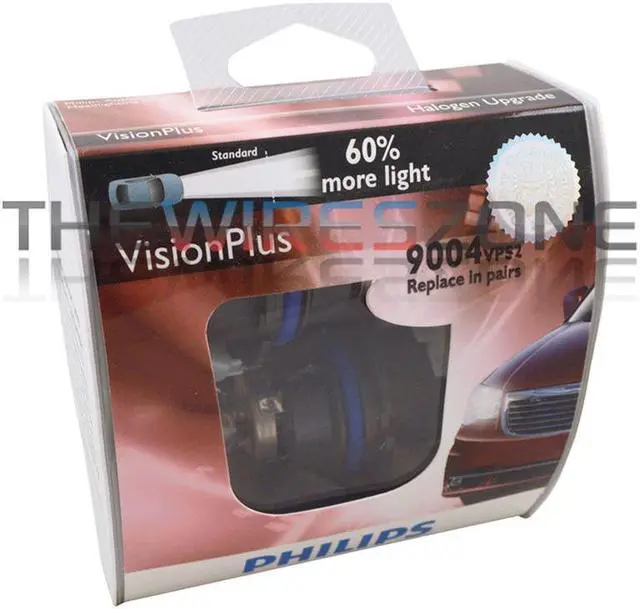 Alt view image 3 of 3 - Philips Vision Plus 9004 65/45W +60% More Light Halogen Car Headlight Bulb pair