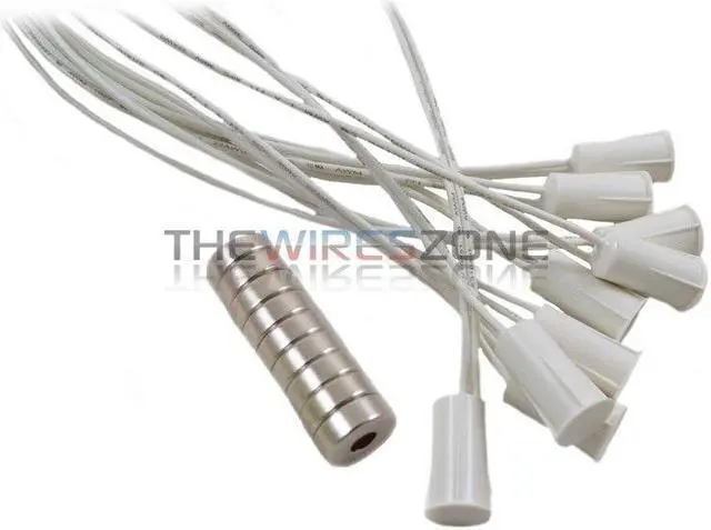 Alt view image 2 of 3 - 10 pk Recessed White Door Window Security Alarm Switch Reed Contact Magnet 3/8"