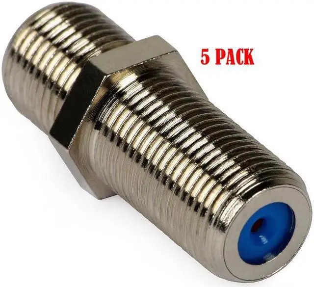 Main image of RG6 RG59 2.5GHz F-Jack to F-Jack Adapter F-81 Coupler 3/4" Long Barrel (5/pack)