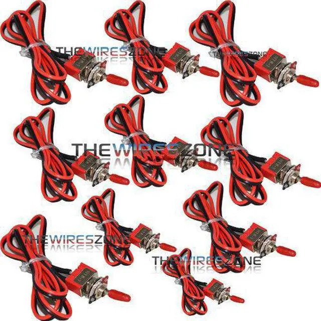Alt view image 2 of 5 - MTS-1 Heavy Duty Pre Wired 6A 12V DC On/Off Toggle Switch Control (10/pack)