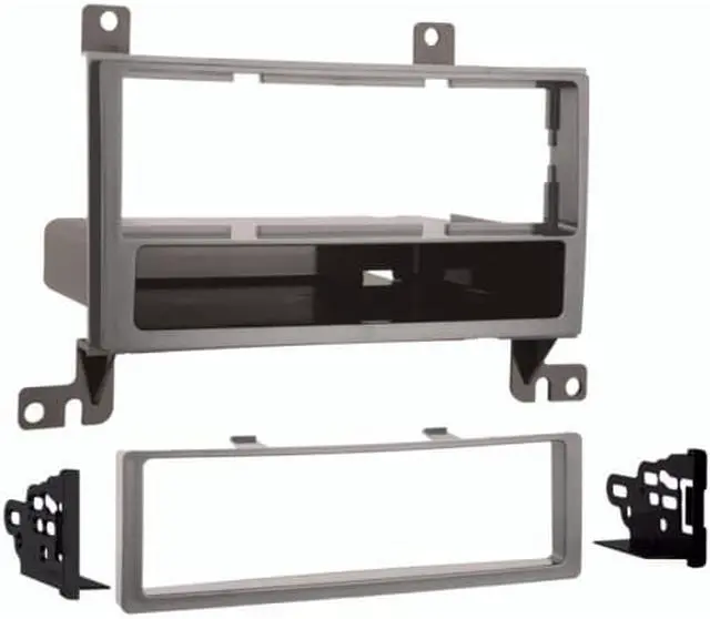 Alt view image 2 of 3 - Metra 99-7325S Silver Single DIN Stereo Dash Kit for 2007-2012 Hyundai Santa Fe