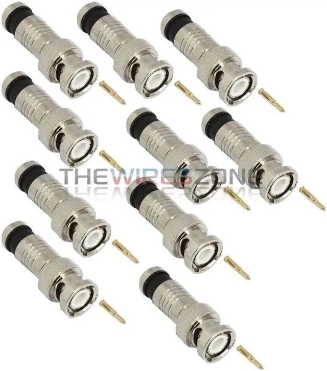 Alt view image 2 of 5 - Premium Adapter BNC Compression Connector for CCTV Camera RG6 Coax Cables 10/pk