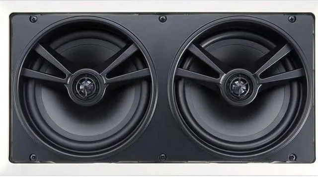 Alt view image 5 of 7 - White 2-Way 6.5" inch 100 Watt 100W 6 Ohms In-Wall Center Channel Speaker 6-1/2"