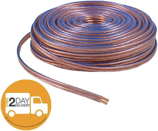 Alt view image 2 of 4 - Car Home Audio Speaker Wire Transparent Clear Cable 12AWG 100ft 12/2 Gauge