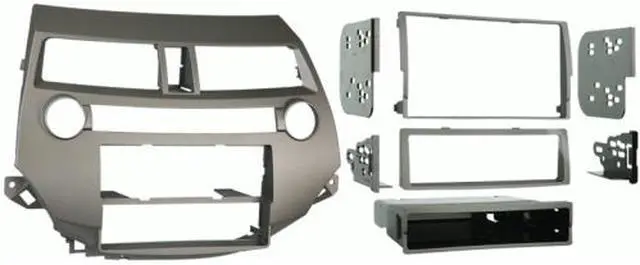 Alt view image 6 of 11 - 99-7874T Taupe Metra 08 - 09 Honda Accord Dash Installation Kit Single DIN / Double DIN with Single Zone Climate Control 997874t 99 7874t 2008 2009