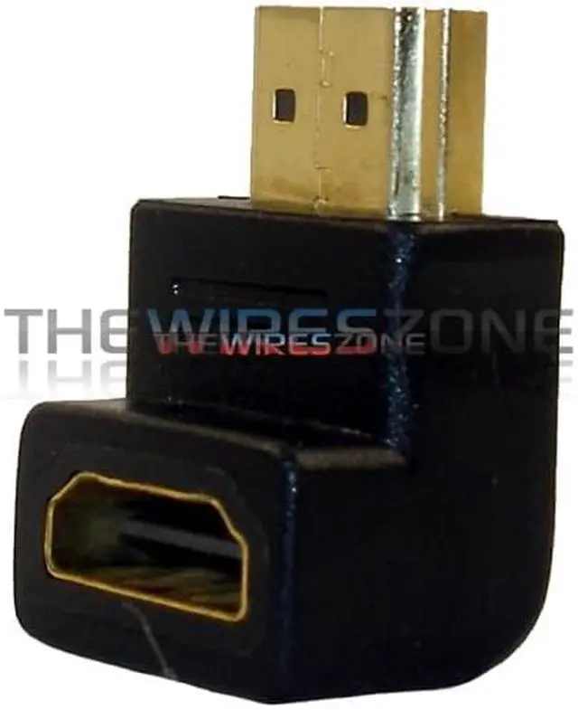 Alt view image 2 of 4 - Earthquake Sounds HD-RA Gold Plated Right Angled HDMI Male to Female Adapter