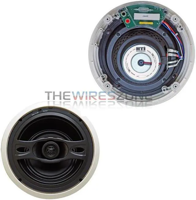 Alt view image 5 of 6 - White 2-Way 6.5" 100 Watt 6 Ohms In-Ceiling Tilted Home Theater Speaker (pair)