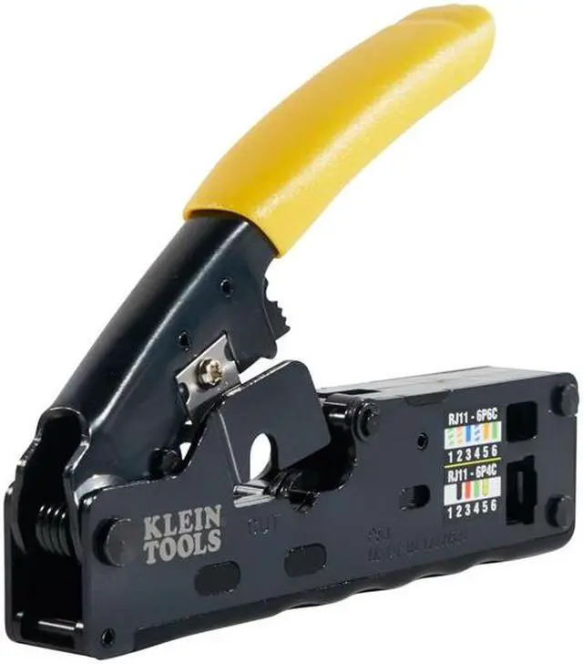 Alt view image 9 of 19 - KLEIN TOOLS VDV226-107 5 1/4 in Ratchet Crimper CAT3, CAT5e, CAT6
