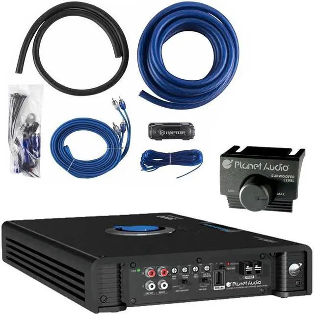 Alt view image 8 of 8 - Planet Audio AC3000.1D 3000W Monoblock Class D Car Amplifier + 1/0 Gauge Amp Kit