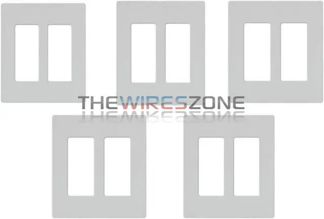 Alt view image 3 of 6 - 2-Gang Screwless Decorator Wall Plates GFCI Rocker Switch Outlet White (5/Pack)