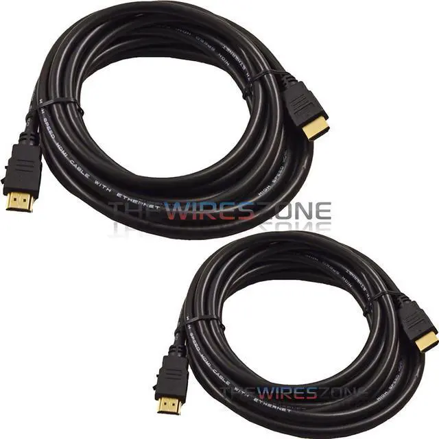 Alt view image 2 of 3 - Male HDMI to HDMI 3ft AV Cable w/ Ethernet for HDTV DVD PC 1080p 1080i 4K (2/pk)
