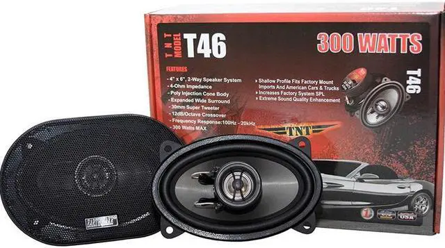 Alt view image 2 of 6 - Earthquake Sound T46 4x6-inch 2-Way TNT Series Coaxial Speakers (Pair)