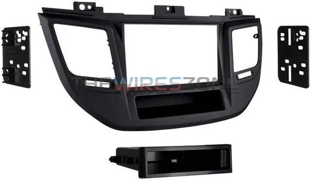 Alt view image 4 of 6 - Metra 99-7369B Black Single DIN Car Stereo Dash Kit for 2016-up Hyundai Tucson