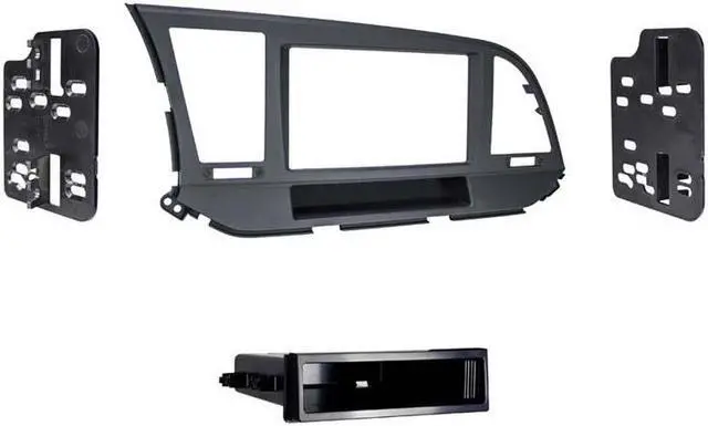 Alt view image 2 of 5 - Metra 99-7376B Matte Black Single DIN Dash Kit for Select 17-up Hyundai Elantra