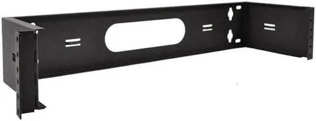 Alt view image 5 of 12 - 19" Two Space 2U Steel Wall Mount Hinged Swing Out Patch Panel Bracket 6" Depth