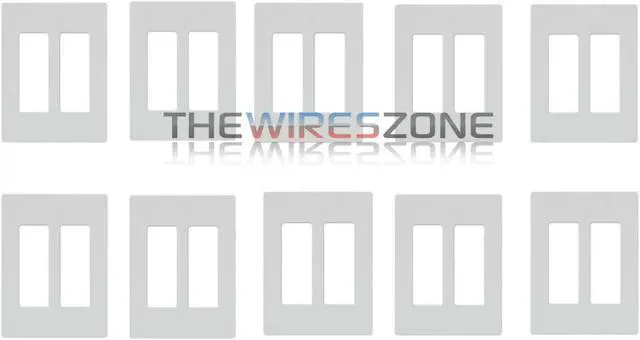 Alt view image 4 of 6 - 2-Gang Screwless Decorator Wall Plates GFCI Rocker Switch Outlet White (10/Pack)