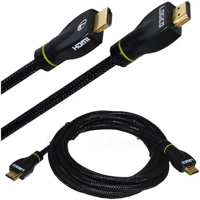Alt view image 4 of 7 - Black 20 ft 1080p 4K TV PC Blu-Ray High Speed HDMI Cable 3D Support w/ Ethernet