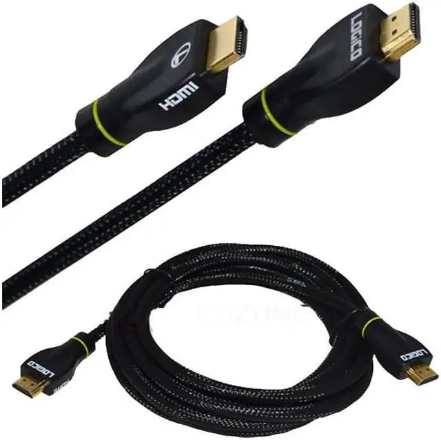 Alt view image 5 of 7 - Logico 1080p / 4K HDTV PC Blu-Ray High Speed HDMI Black Cable 3D Support w/ Ethernet