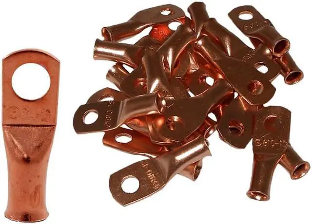 Alt view image 3 of 4 - The Install Bay CUR414 Copper 4 Gauge or AWG 1/4' Stud Ring Terminal (25/pack)