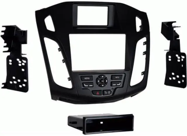 Alt view image 4 of 6 - Metra 99-5827B Black Single/Double DIN Stereo Dash Kit for 2012-up Ford Focus