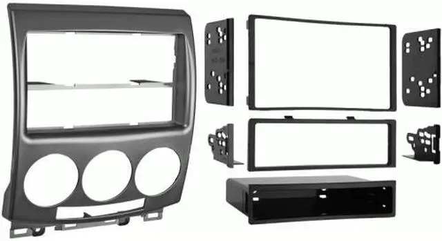 Alt view image 4 of 6 - Metra 99-7509 Single DIN/Double DIN Installation Kit for 2006-2007 Mazda 5 Vehicles (Silver)