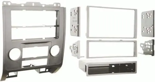 Alt view image 6 of 8 - Metra 99-5814S Single or Double DIN Installation Dash Kit for 2008-up Ford Escape, Mercury Mariner, and Mazda Tribute (Silver)