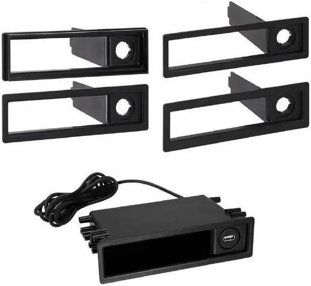 Alt view image 2 of 3 - Metra 88-00-9007 ISO DIN Pocket Kit for Select 1981-2012 Vehicles w/USB Adapter