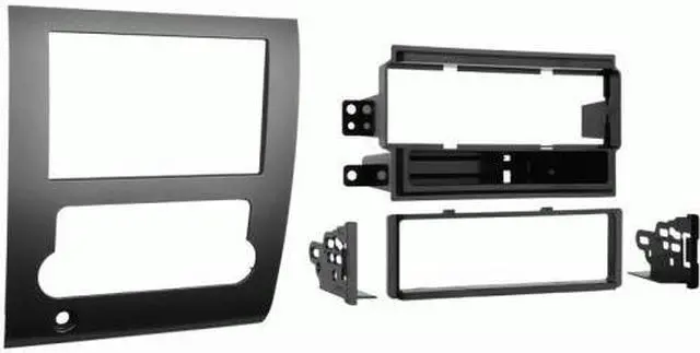 Alt view image 7 of 8 - Metra 99-7424 Single DIN/Double DIN Installation Kit for 2008-up Nissan Titan (Silver)