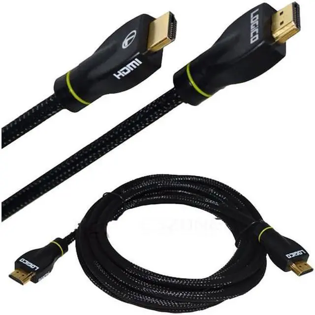Alt view image 6 of 7 - Logico 1080p / 4K HDTV PC Blu-Ray High Speed HDMI Black Cable 3D Support w/ Ethernet