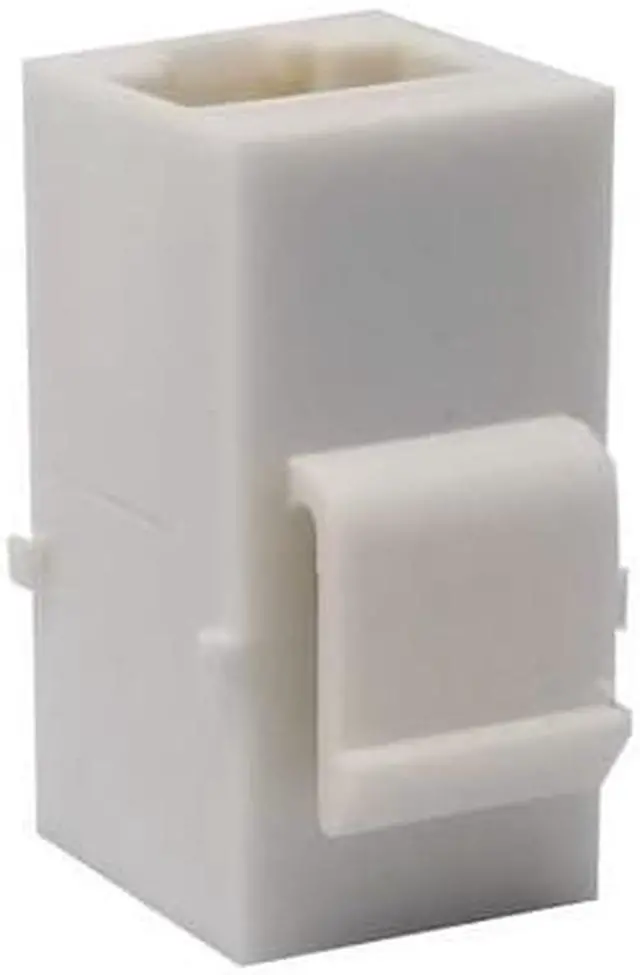 Alt view image 4 of 4 - White RJ45 Female to Female UTP CAT5e CAT6 Keystone Jack Inline Coupler (10/pk)
