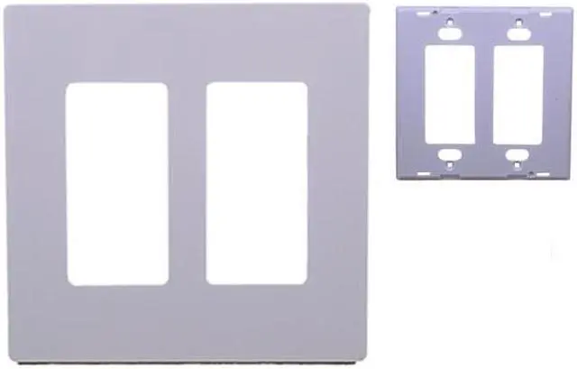 Alt view image 4 of 5 - 10X White 1-Gang Screwles Decora Wall Plate Cover w/ 1-Port Keystone Jack Insert