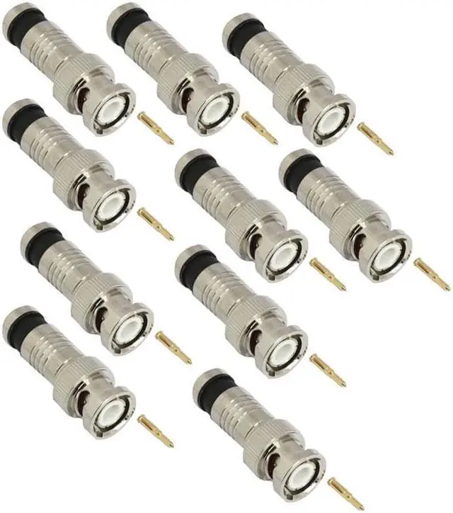 Alt view image 4 of 5 - Premium Adapter BNC Compression Connector for CCTV Camera RG6 Coax Cables 10/pk