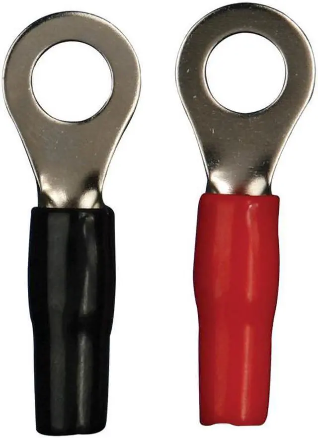 Alt view image 2 of 2 - Nickel Ring Terminal 4 Gauge 5/16 inch Package of 50 - MTR IB4GRNRT-50