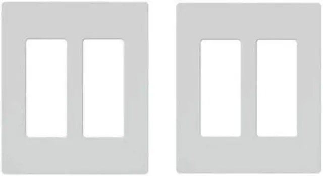 Alt view image 5 of 6 - 2-Gang Screwless Decorator Wall Plates GFCI Rocker Switch Outlet White (5/Pack)