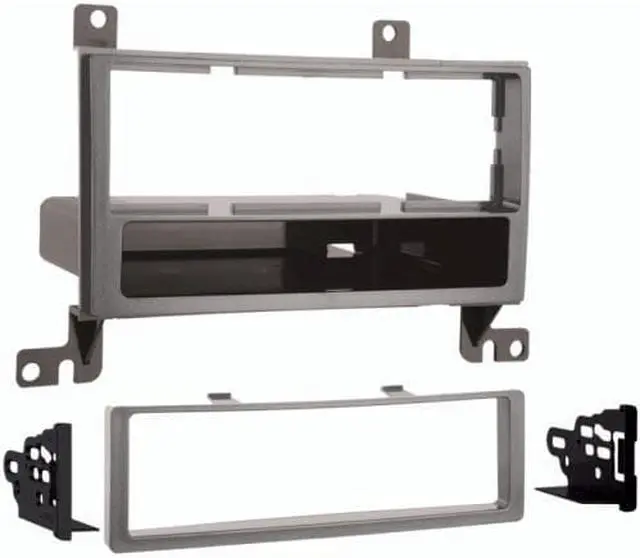 Alt view image 3 of 3 - Metra 99-7325S Silver Single DIN Stereo Dash Kit for 2007-2012 Hyundai Santa Fe
