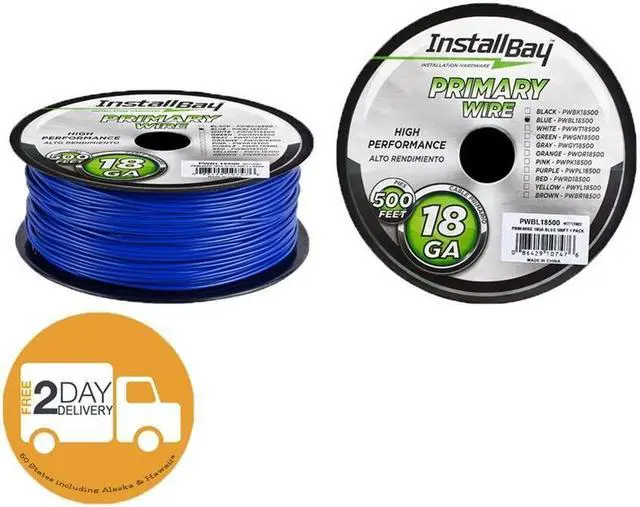 Alt view image 4 of 8 - Install Bay Pwbl18500 18-Gauge Primary Wire, 500Ft ,Blue