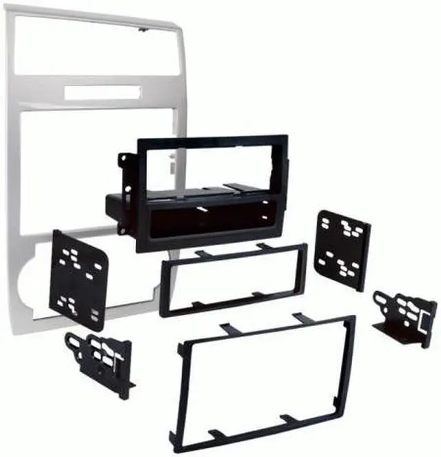 Alt view image 4 of 5 - Metra 99-6519S Silver Single/Double DIN Dash Kit for 05-07 Dodge Charger/Magnum